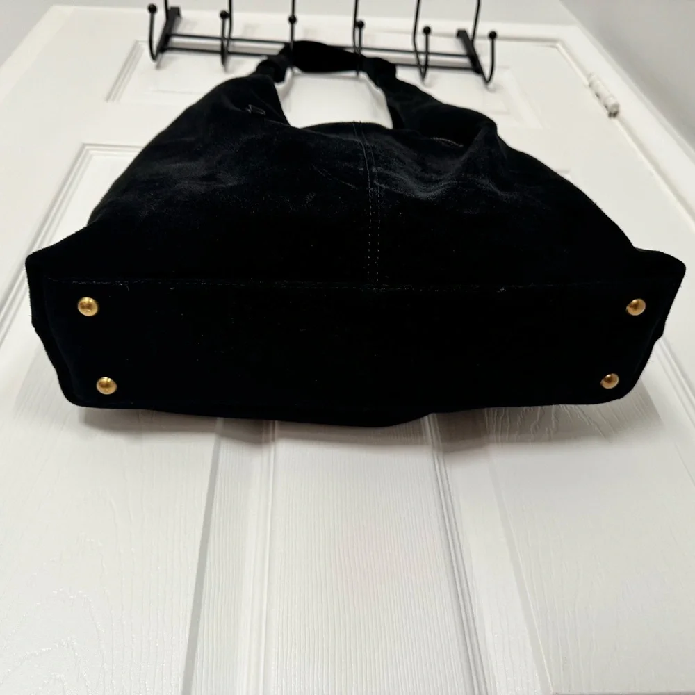 American leather Co. Marietta Knot Suede Hobo Bag - Picture 4 of 8